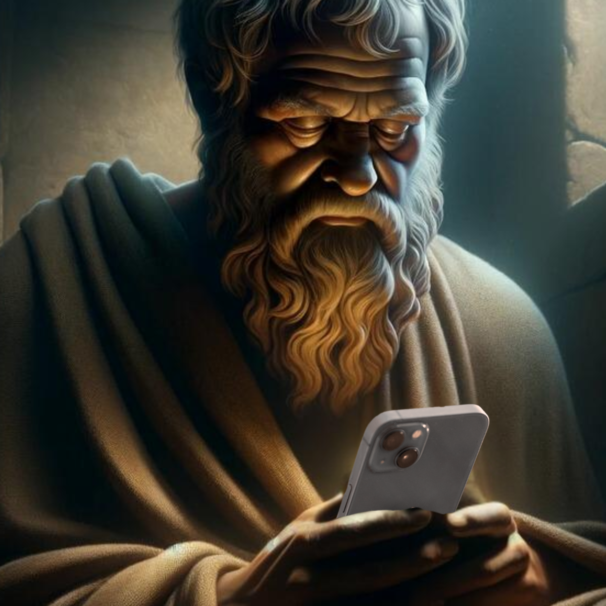 Socrates questions leads to answers on an iPhone